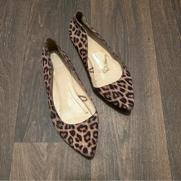 Cheetah leopard animal print pointed almond ballet flat - Picture 1 of 4